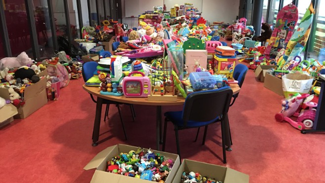2000 jouets récoltés lors de la collecte par Marinéo à Boulogne sur mer.