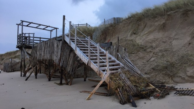 Oye-Plage: la plage des Escardines toujours fermée après la tempête