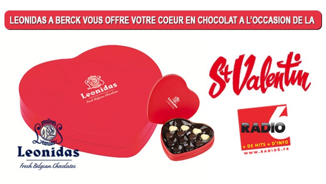 Gagnez votre coeur en chocolat avec Léonidas à Berck.