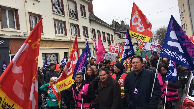 Forte mobilisation à Calais pour la journée d’action contre les réformes du gouvernement