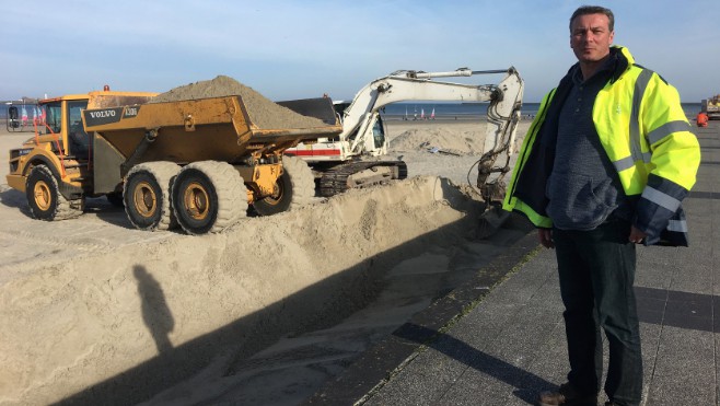 15 000 mètres cubes de sable déplacés sur la plage de Boulogne sur mer !