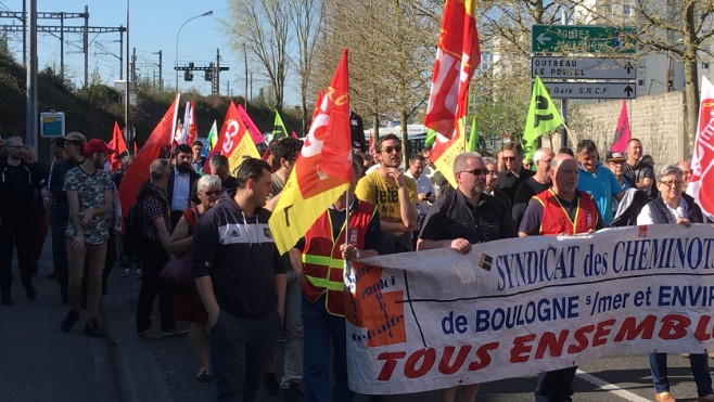400 à 600 manifestants à Boulogne sur mer jeudi.