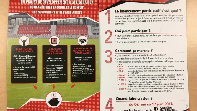L’USBCO lance un financement participatif pour créer 2 fans zones !