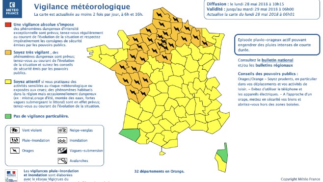 Les Hauts-de-France en alerte ORANGE aux ORAGES dès cet aprés midi