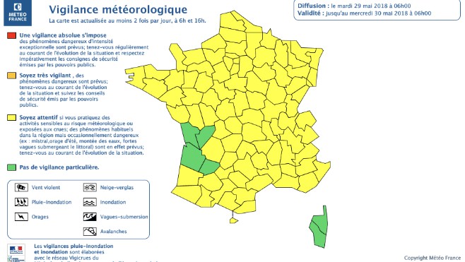 Fin de la vigilance orange pour orages dans les Hauts-de-France