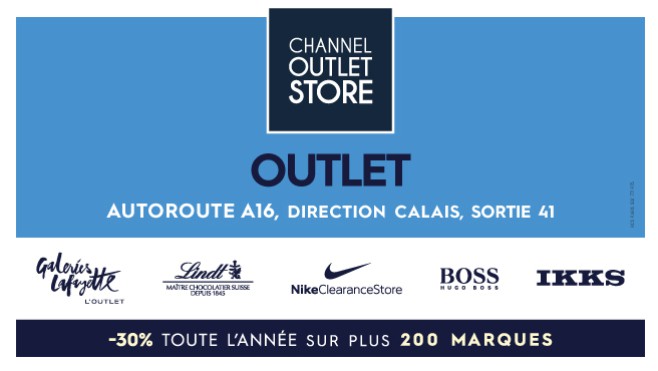 Gagnez votre carte KDO de 40 et 100€ avec le Channel Outlet Store de Coquelles