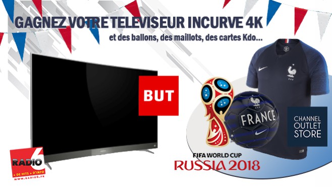 Gagnez votre Téléviseur 4K avec BUT, des maillots, des ballons, des kits supporters et bien plus encore.