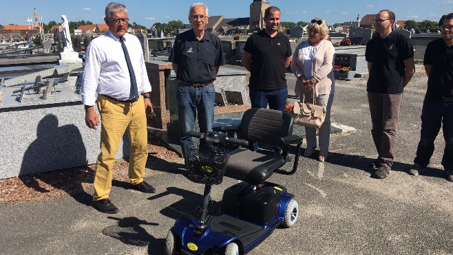 Berck: le cimetière désormais équipé d'un scooter