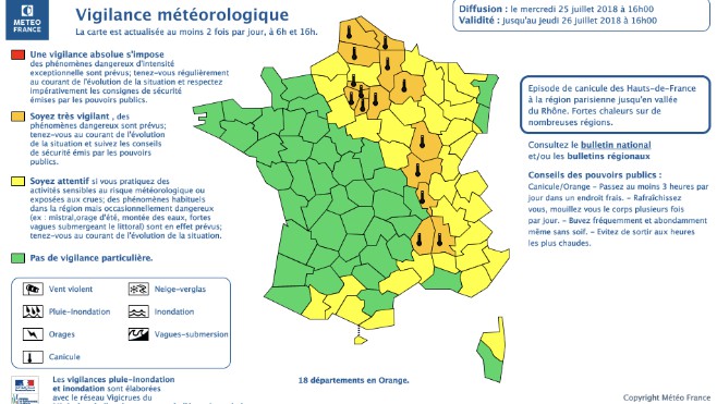Le Pas-de-Calais et la Somme placés en vigilance orange canicule.