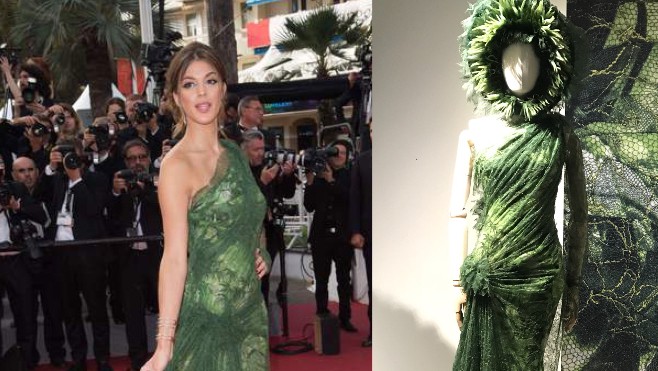 La robe que portait Miss Univers au Festival de Cannes est exposée à Calais. 