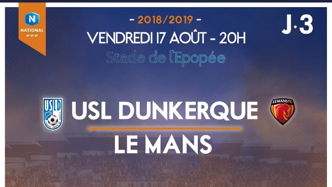 Football : Dunkerque jouera à Calais les deux premiers matches