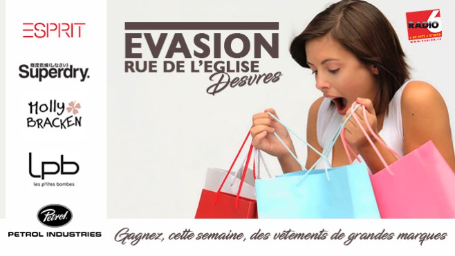 Gagnez des dizaines de vêtements de marques (Esprit, Superdry...) avec Evasion à Desvres