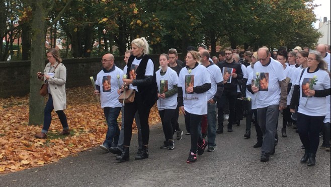 150 personnes à la Marche Blanche en hommage à Sébastien Pierru.