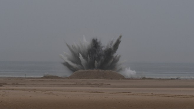 Grosse opération de déminage jeudi matin à Equihen-plage. 