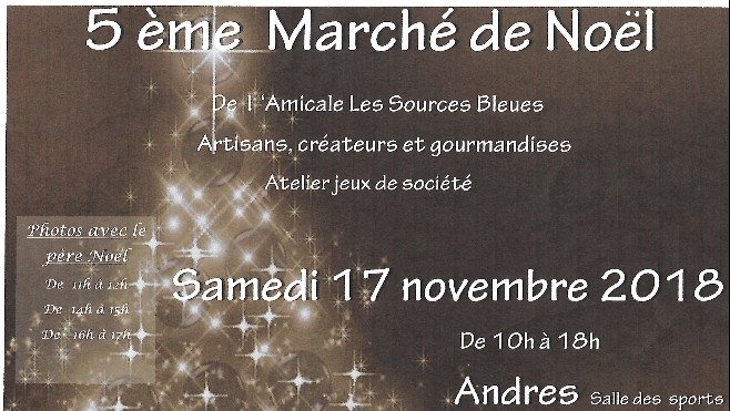 MARCHE DE NOEL LE 17 NOVEMBRE - ANDRES