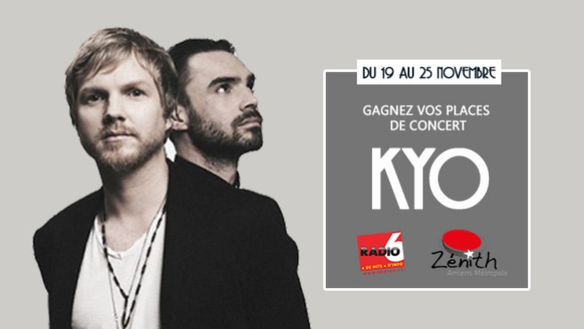 Gagnez 2 places pour le concert de Kyo au Zénith d'Amiens