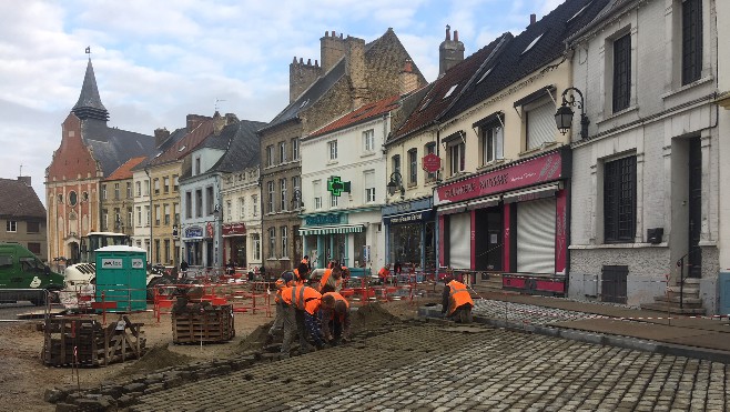 Ardres : les travaux de la place d'Armes avancent bien