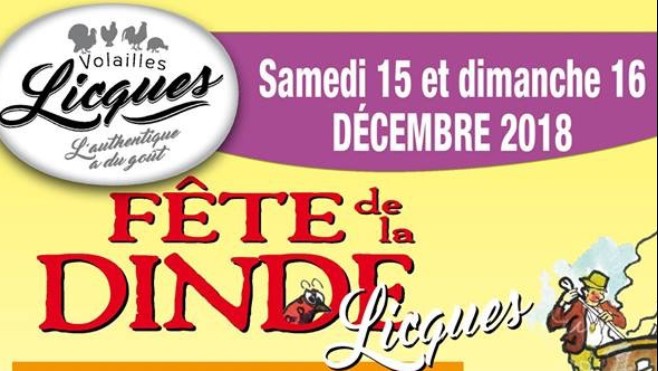 FETE DE LA DINDE SAMEDI 15 ET DIMANCHE 16 DECEMBRE - LICQUES