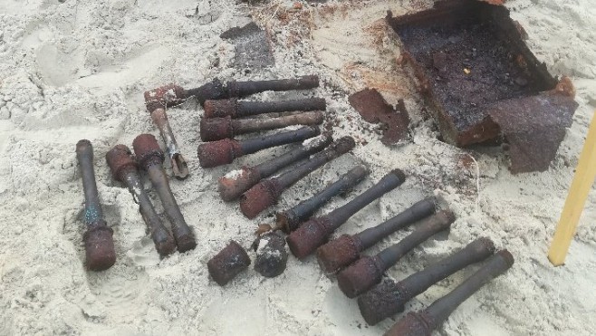 Oye-plage : des grenades allemandes détruites aux Escardines.