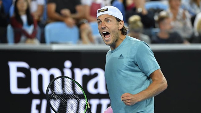 Lucas Pouille en quart de finale de l’Open d’Australie 