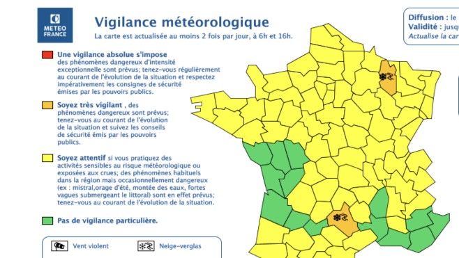 La vigilance orange neige et verglas est levée