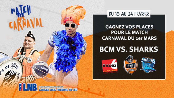 [Jeu Antenne] - Gagnez vos places pour BCM / ANTIBES - Match de Carnaval