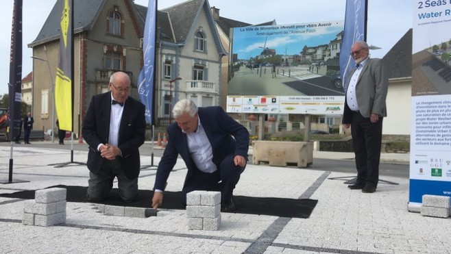 A Wimereux, la place Foch en pavés coquillés presque terminée !