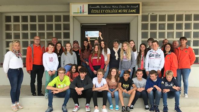Berck : une remise de dons par les élèves du collèges Notre-Dame à la SNSM