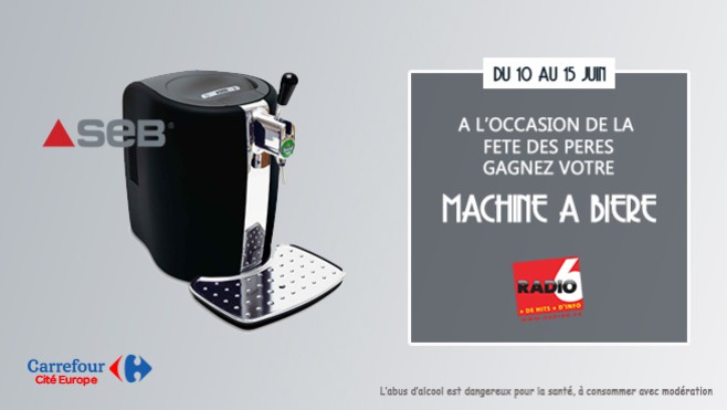 Gagnez votre machine à bière Seb avec Carrefour.