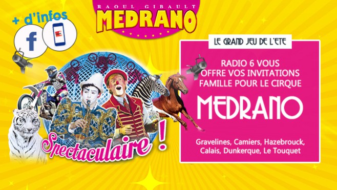 [JEU WEB] - Gagnez vos entrées pour le cirque Médrano à Calais, Gravelines, Le Touquet, Hazebrouck, Dunkerque et Camiers