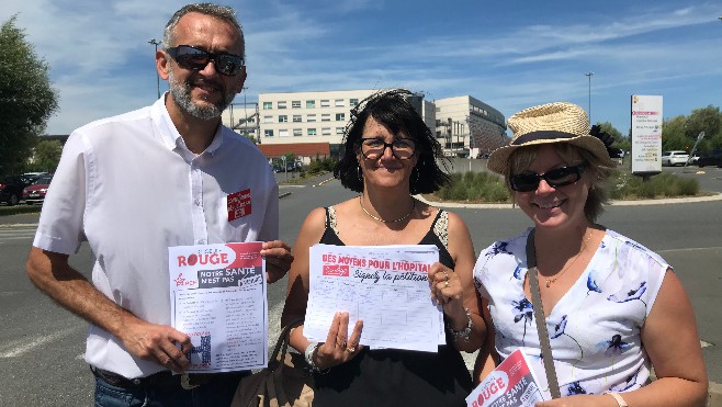 Défense des hôpitaux : une sénatrice du Pas-de-Calais mobilisée devant le centre hospitalier de Calais hier