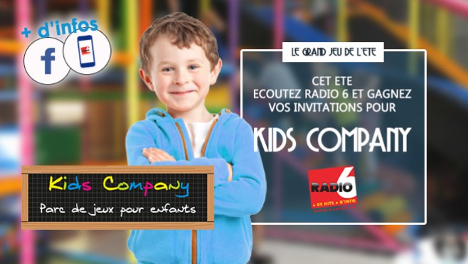 [ROUE AUX CADEAUX] - Pour les enfants l'été, il y a KID'S COMPANY à Calais, un endroit climatisé - Radio 6 vous offre vos entrées.
