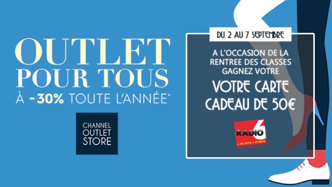 [Jeu Antenne] - Gagnez votre carte cadeau de 50€ avec le Channel Outlet Store de Coquelles