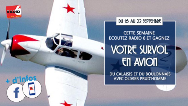 Gagnez votre vol au dessus du Calaisis et du Boulonnais avec Olivier Prud'homme - Valeur : 250€ (montant approximatif)