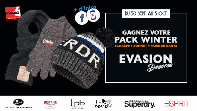 Gagnez votre PACK WINTER Superdry avec Evasion à Desvres