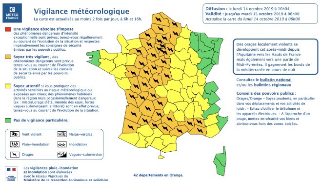 Vigilance orange aux orages dans les Hauts-de-France