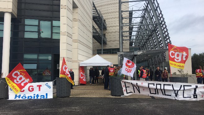 Les agents du service technique de l’hôpital de Calais en grève