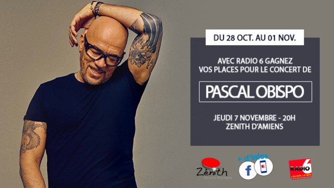 Gagnez vos places pour le concert de Pascal Obispo à Amiens le 7 Novembre.