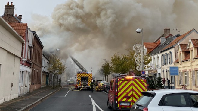 Berck : important incendie rue de l'impératrice ce vendredi matin.