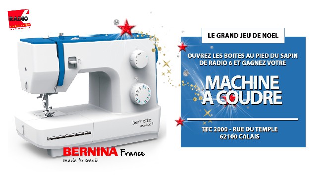 GRAND JEU DE NOEL - Gagnez votre machine à coudre BERNETTE SEW&GO 3 avec TTC 2000