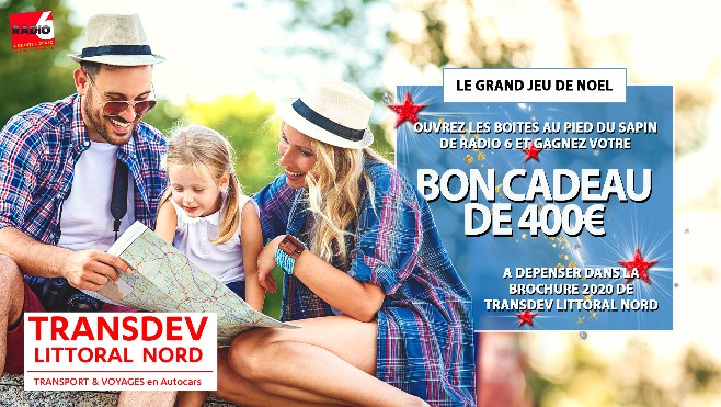 GRAND JEU DE NOEL - Gagnez 400€ avec Transdev Littoral Nord ! 400€ à dépenser dans la brochure 2020