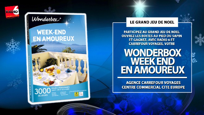 GRAND JEU DE NOEL - Gagnez votre wonderbox WEEK END EN AMOUREUX avec Carrefour Voyages Coquelles