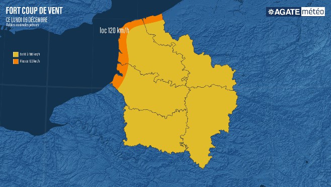 Prudence aux vents violents ce lundi matin sur le littoral