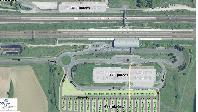 Ouverture du nouveau parking de la gare TGV de Calais-Fréthun