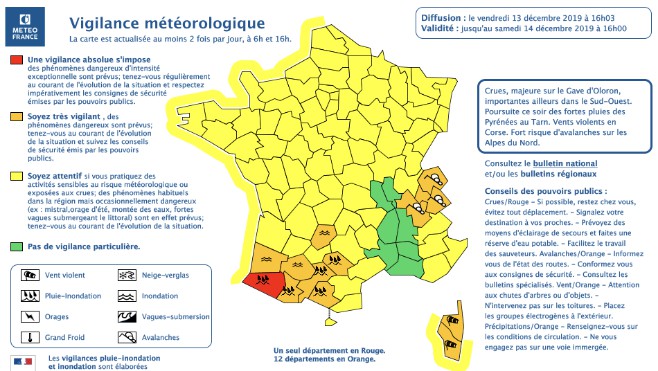 La Somme, le Pas-de-Calais et le Nord placés en vigilance jaune