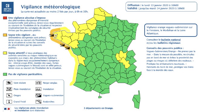 Vigilance jaune au vent dans le Nord, le Pas-de-Calais et la Somme