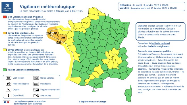 Le Nord, le Pas-de-Calais et la Somme toujours en vigilance jaune aux vents violents