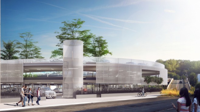 A Boulogne sur mer, un parking de 300 places construit contre le viaduc.