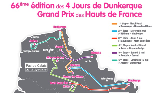 Cyclisme : les 4 jours de Dunkerque restent dans le Nord et le Pas de Calais !