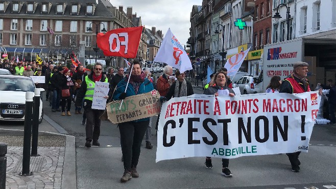 Abbeville : 120 personnes mobilisées contre la réforme des retraites